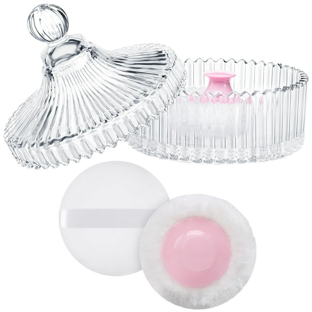 Bote de polvo corporal LAKIRA, extra grande, 400 ml, con puff
