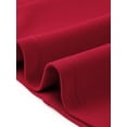 thumbnail image 5 of INSPIRE CHIC Work Dresses for Women Midi Length Button Decro Short Sleeve V Neck A-Line Business Casual Dresses XL Wine Red, 5 of 6