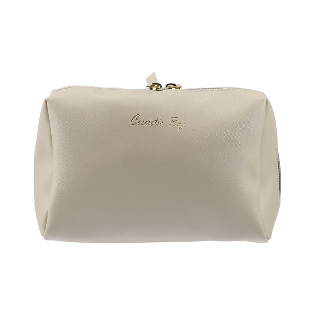 1 Pc Bolsa de Maquillaje Grande y Duradera para Mujeres para Vacaciones, Camping, Viajes de Negocios, Baño Color Caqui