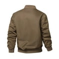 thumbnail image 4 of WREESH Fashion Winter Jacket Men'S Casual Solid Color Pockets Zipper Long Sleeve Outwear Coat Coffee, 4 of 4
