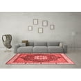 thumbnail image 3 of Ahgly Company Indoor Round Abstract Red Modern Area Rugs, 3' Round, 3 of 4