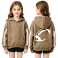 thumbnail image 2 of WhouRiu Girls Fashion Graphic Hoodies Kids Casual Long Sleeve Hooded Pullover Autumn Winter Cute Cozy Sweatshirts With Pockets,4-5 Years, 2 of 4