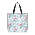 thumbnail image 1 of Disketp Tropical Flamingo Bolsa Tote de Lona para Mujer, Bolso de Hombro y Cruzado con Cierre de Cremallera, 1 of 7