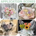 thumbnail image 5 of 50Pcs Waterproof Butterfly Flower Bouquet Wrapping Paper Transparent OPP Bouquet Packaging Paper Camel 580x560x0.1mm, 5 of 5