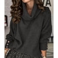 thumbnail image 4 of Women'S Oversized Chunky Pullover Sweaters Cowl Neck Long Sleeve Winter Slouchy Loose Knit Sweaters Black 5XL, 4 of 8
