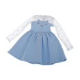 thumbnail image 4 of Vestido de muñeca BJD 1/4 con manga de encaje estampado de cara de gato perfke Azul, 4 of 9