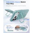 thumbnail image 2 of Étui pour iPhone 17 Pro Max avec Support Réglable, [Compatible avec MagSafe], Dos Robuste Antichoc & Bords en Silicone, Design Mince Résistant à la Décoloration, 6.9 Pouces (2025), Bleu Sarcelle, 2 of 4