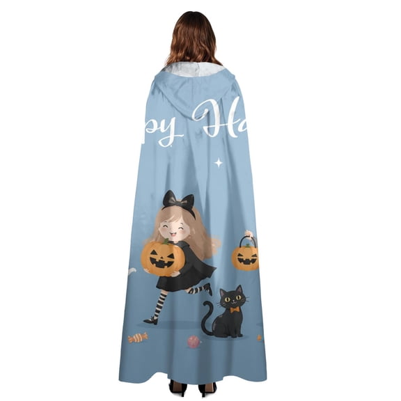 Adult Halloween Cape Hooded Cloak Full Length Cosplay Costume Warm Velvet