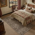 thumbnail image 4 of BERTHMEER 12'x15' Large Area Rugs for Living Room Dining Room Farmhouse Bedroom Office Oriental Vintage Traditional Rugs Washable Non Slip Indoor Rugs Carpets, Brown, 4 of 8