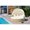 Beige, variant on Comfortable Patio Furniture: Daybed And Foam Cushions Luxury Outdoor Sectional With Daybed, Retractable Canopy, Adjustable Table, Beige For Elegant Decor