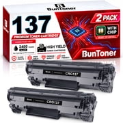 137 Toner Cartridges for Canon 137 CRG137 for Canon imageCLASS MF230 MF242dw MF244dw MF232dw MF236n MF247dw Printer, 2 Black