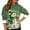 Green, variant on Women's Fashion Casual Long Sleeve Christmas Snowman Print Round Neck Fleece Lined Sweatshirt Top for Holiday Comfort and Casual Wear