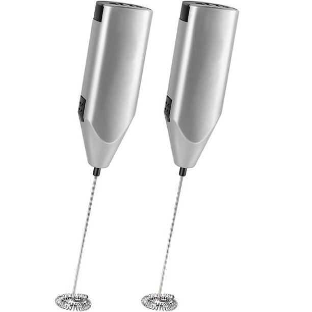 2X Espumador de Mano Silencioso Batidora Mini Licuadora de Alta Potencia Mezclador Eléctrico para Hacer Espuma Licuadora