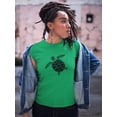 thumbnail image 2 of Sea Turtle Stencil Silhouette Shaped T-Shirt Women -Image by Shutterstock, Female x-Large, 2 of 4