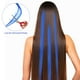 thumbnail image 5 of 10 extensiones de cabello sintético con clip y reflejos de colores (azul), 5 of 7