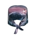 thumbnail image 2 of Kdxio Boat Lighthouse Storm Waves Pattern Turban Hat for Women Men Comfortable Adjustable Cleaning Working Cap with Sweatband, 2 of 8