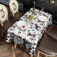 thumbnail image 3 of Schnauzer Dog and Footprints Rectangle Tablecloth 60"x102",Waterproof Polyester Rectangle Table Cloth, Wipeable Spillproof Polyester Tablecloth for Dining, Camping, Indoor and Outdoor, 3 of 6