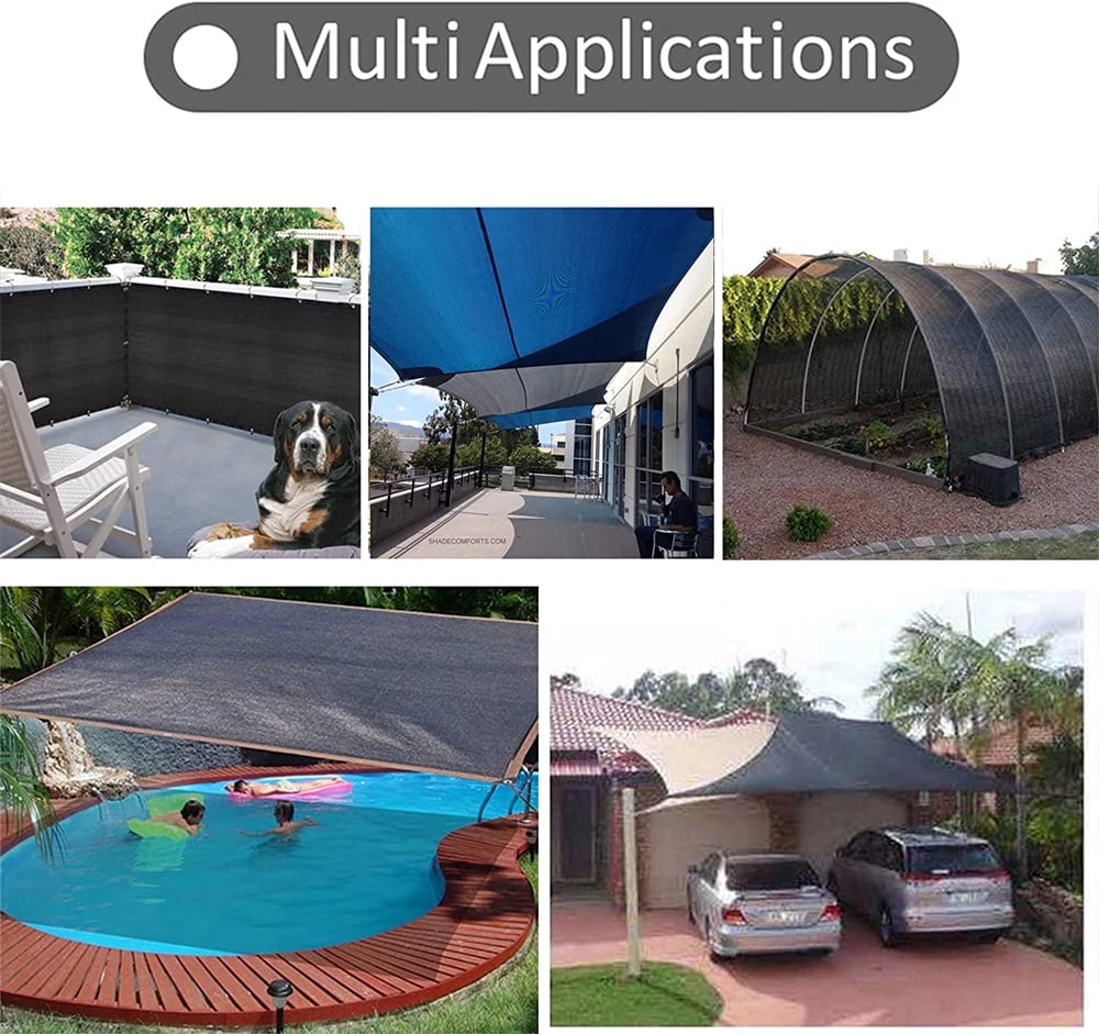 NOGIS 70% Shade Cloth, Resistant Sun Shade Net 6.5x10FT Mesh Tarp with HDPE Material and Reinforced Grommets Shade Trap for Greenhouse, Plant, Pergola, and Backyard Patio Sunshade