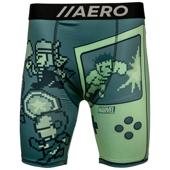 Marvel Avenger's Green Game Console Men's Boxer Briefs-Small (28-30)