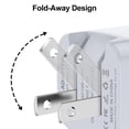 thumbnail image 4 of Foldable Plug Dual USB Port Wall Charger Block 2.4A with 6FT Type C Cable, Fast Phone Charger Station Compatible with iPhone 17/16/15 Pro Max, iPad Pro, Galaxy S26, Android, White, 4 of 7