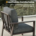 thumbnail image 6 of POTEBAN Aluminum Patio Furniture Set, Modern Metal Outdoor Sectional Sofa, Patio Conversation Sets with Side Table for Poolside, courtyard,Grey, 6 of 10