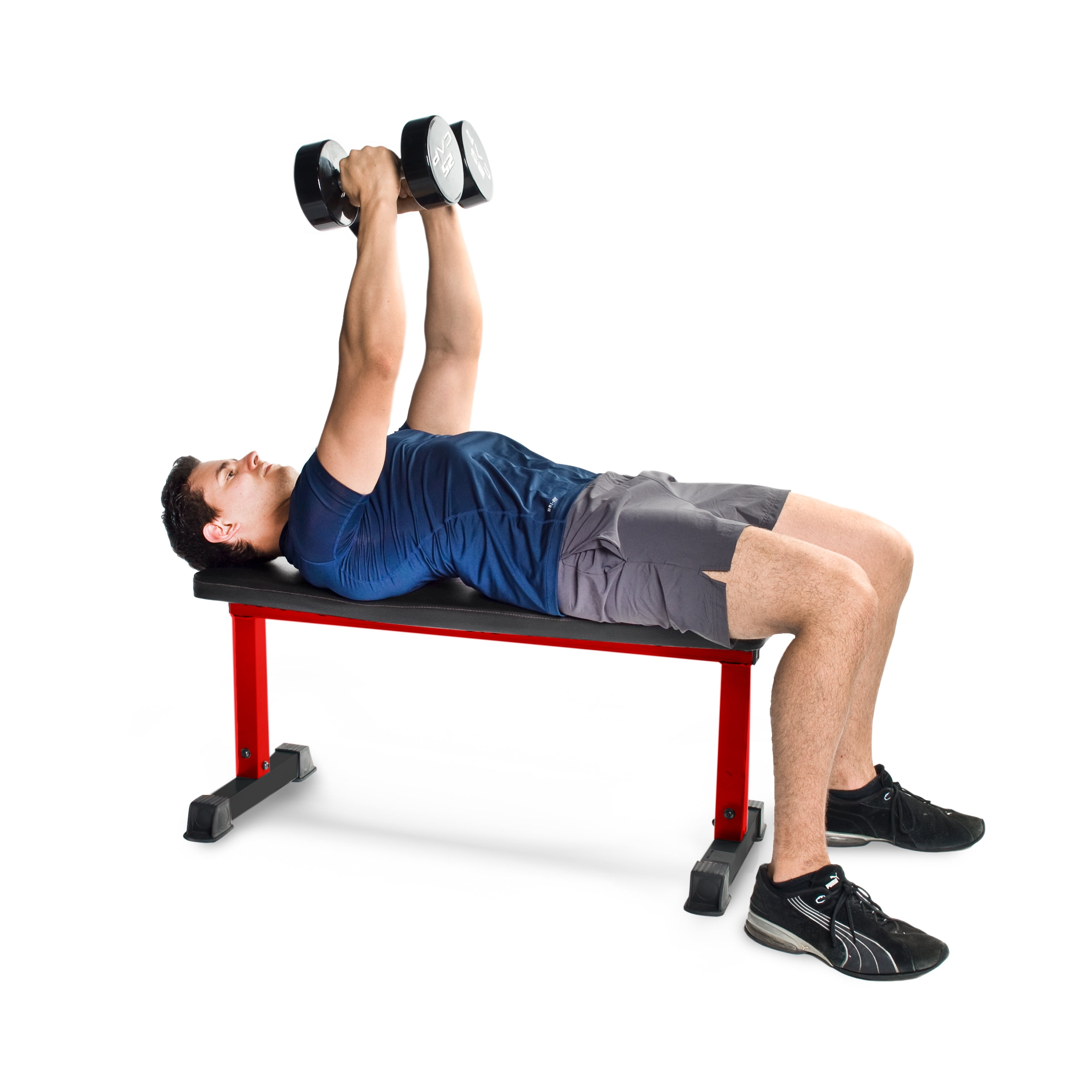 CAP Strength Flat Utility Weight Bench (600 lb Weight Capacity), Red