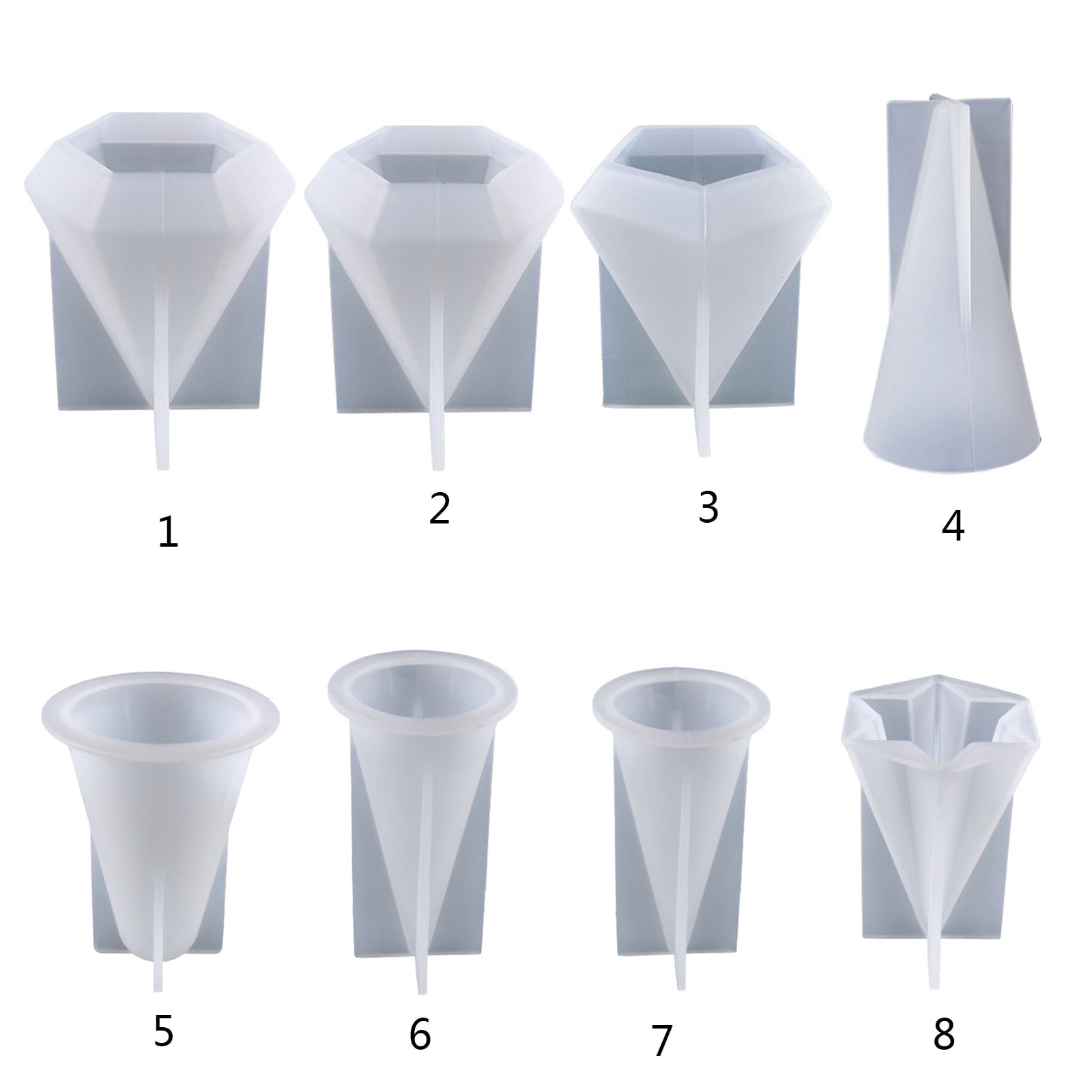 3Pcs Ring Cone Resin Mold, Shaped Holder Molds For Pyramid