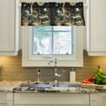 thumbnail image 2 of Yayeee Kitchen Valance Rod Pocket 54" x 18" Living Room Window Curtain, Black Dinosaur, 2 of 6