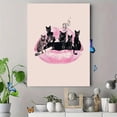 thumbnail image 4 of UXIEQU Black Cats On Lips With Cigarette Canvas Wall Art Print 15.75x11.81 Inches, 4 of 8