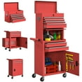 thumbnail image 1 of HOMCOM Armoire à Outils avec 6 Tiroirs, Coffre à Outils Roulant 3-en-1 avec Roues, 1 of 10