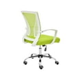 thumbnail image 3 of Modern Home Zuna Ergonomic Mesh Mid Back Office Chair, White & Lime, 3 of 10