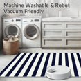 thumbnail image 5 of ODIKA 5'x7' Machine Washable Non-Slip Area Rug, Artisan Stripe in Classic Palette High Traffic Rug, Navy, 272732, 5 of 7