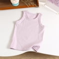 thumbnail image 2 of REDARER Unisex Kids Cotton Ribbed Sleeveless Tank Top - Turtleneck Summer Layering Undershirt Daily Outing Casual Loungewear Top,3-4 Years, 2 of 3