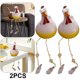 thumbnail image 1 of Estatua Creativa Pollo Ojos Grandes 2 Uds. Regalos Perfectos Pies Largos para Exterior E Interior (C), 1 of 9