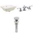 thumbnail image 1 of 18.25-in. W CUPC Rectangle Bathroom Undermount Sink Set In White - Chrome Hardware - Overflow Drain Incl. AI-12963, 1 of 9