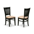 thumbnail image 3 of East West Furniture 3-Pc Kitchen Dining Set- 2 Wood Chair and Kitchen Dining Table - Linen Fabric Seat and Slatted Chair Back (Black Finish), 3 of 10