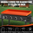 thumbnail image 6 of Estbridge Griddle Cover for Blackstone  17 inch Blackstone Accessories Silicone Mat Blackstone Griddle Cover Full Wrap-Around Protective Black Stone Grilling Cover Top Cover Protector Bla, 6 of 7