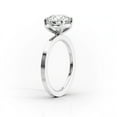 thumbnail image 2 of SOLITAIRE JEWEL 2Ct Oval Moissanite Solitaire Engagement Ring For Women 14K White Gold, 2 of 5
