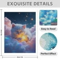thumbnail image 3 of Diamond Art Kit for Adults, Dreamy Cat Holding Star Cloud Diamond Painting for Adults Beginners, 5D DIY Diamond Art Painting Kits, Colorful Diamond Painting Craft for Home Decor 12x16, 3 of 7