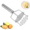 thumbnail image 1 of Machacador de patatas, triturador de patatas de acero inoxidable, prensa doble pesada Premium para patatas, comida para bebés, frutas, verduras y horneado, 1 of 5