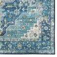 thumbnail image 3 of Linon Washable Madi Polyester 2'x8' Rug in Teal Blue, 3 of 18