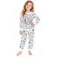 thumbnail image 2 of WOYY DIY Coloring Pajamas for Girls Dinosaur Long Sleeve Top Pants Kids PJ Set, Sizes 2-9, 2 of 5