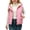 Pink, variant on Cethrio Girls Outerwear Vests Size 10-12, Winter Zip up Stand Collar Thermal Kids Puffer Vests Hot Pink