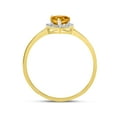 thumbnail image 5 of 10k Yellow Gold Pear Citrine And Diamond Ring, 5 of 6