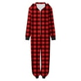thumbnail image 7 of Odeerbi Matching Family Christmas Pajamas Sets Hooded Sleepwear Parent-Child Xmas Set Printed Home Wear Womens Jumpsuit Loungewear Sleepwear Jammies for Mom, 7 of 7