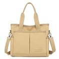 thumbnail image 2 of Canvas Commute Bag Contrast Color Top-Handle Bags Multi-function Simple for Work, 2 of 10