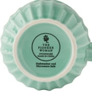 The Pioneer Woman Colette 12-Ounce Stoneware Mugs, Green, Set of 4
