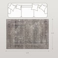 thumbnail image 3 of HOMCOM Area Rug 4x6, Machine Washable Rug for Living Room, Mixed-Brown, 3 of 8