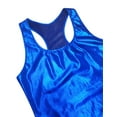 thumbnail image 7 of Aiihoo Women's Shiny Metallic Tank Top Deep U Neck Racer Back Camisole Tops Sleeveless Blouse Shirts Royal Blue M, 7 of 7