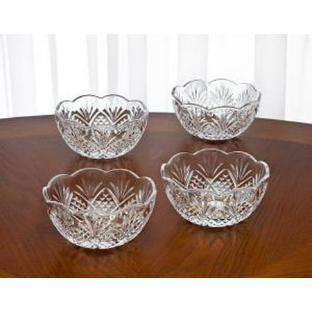 - Dublin Non-Leaded Crystal Small Candy Nut Bowls Dishes, Set of 4